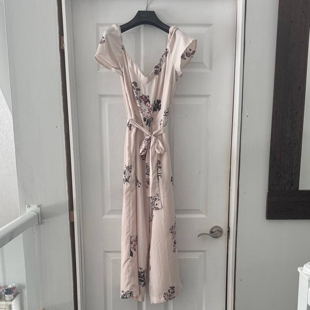 Dynamite Light Pink Floral Jumpsuit